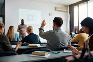 VetSuccess on Campus Program VSOC - Veteran in a college classroom